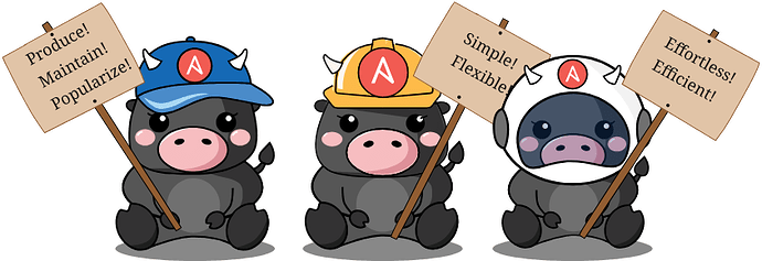 Ansible community mission statement logo