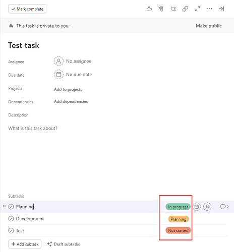view subtasks custom fields