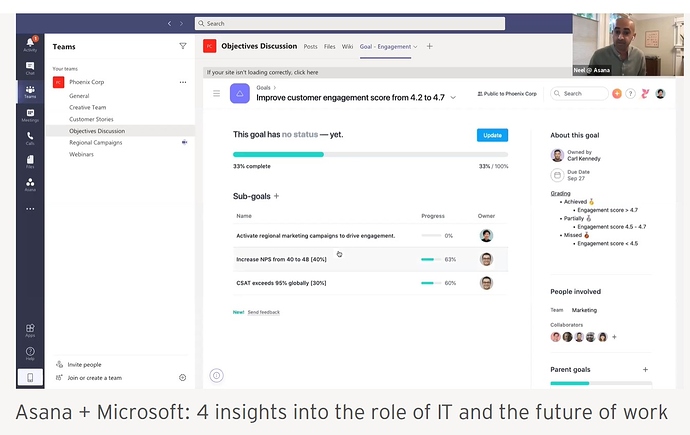 Asana Goals Teams