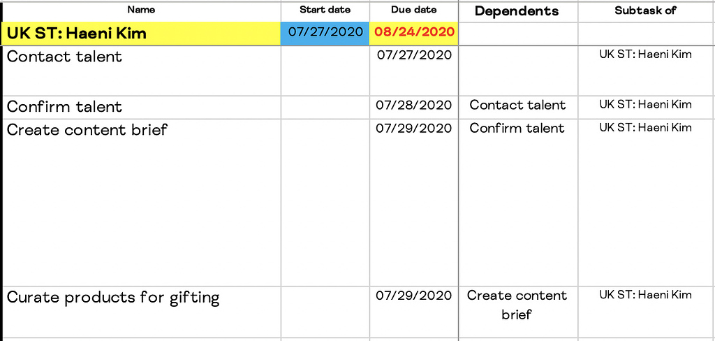 Allow subtask dependencies to be uploaded via CSV import - Product ...