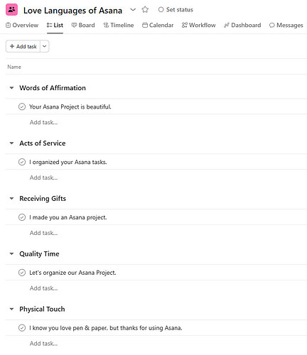 Asana Love Languages