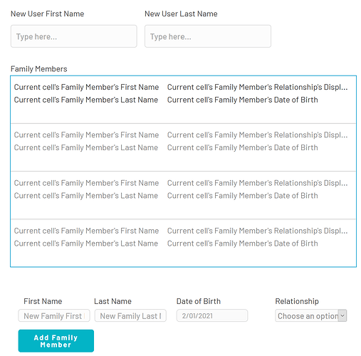 New User Entry Form