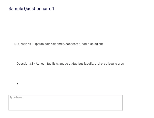 questionnnaire