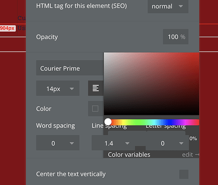 broken picker in design editor