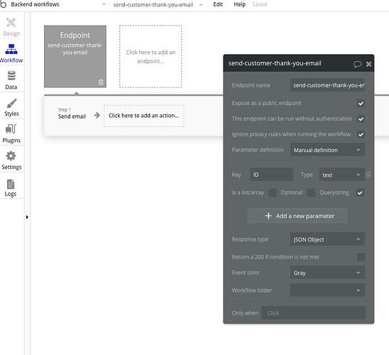 Backend Workflow Endpoint
