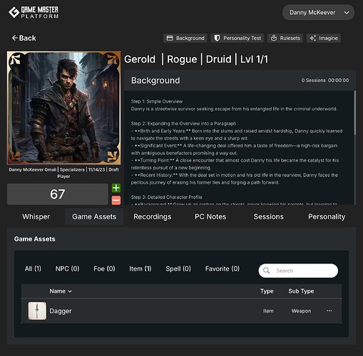 Game Master Platform - Player View