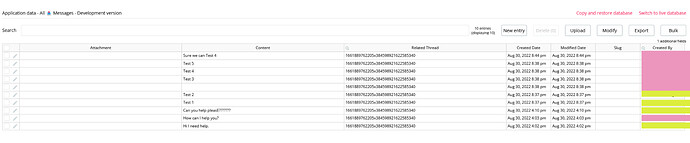 Messages App Data