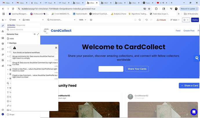 CardCollect screen shot