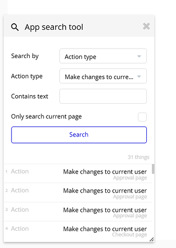 app search tool