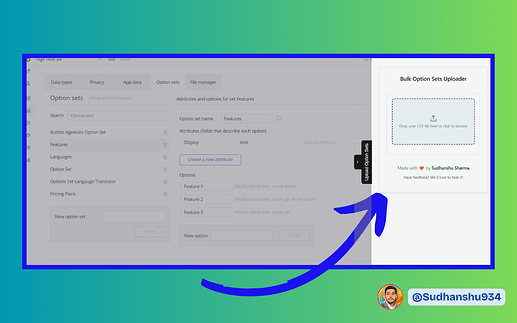 Bulk Option Sets uploader for bubble.io (Preview Image)