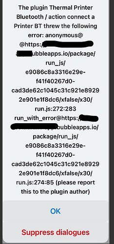 Thermal printer error