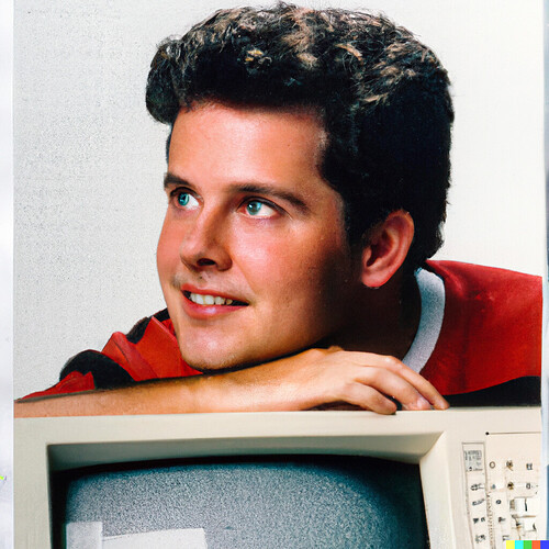 DALL·E 2023-02-27 20.03.38 - “Glamour Shots” photos of that guy from the computer store. (1987)