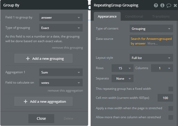 Vote aggregation problem