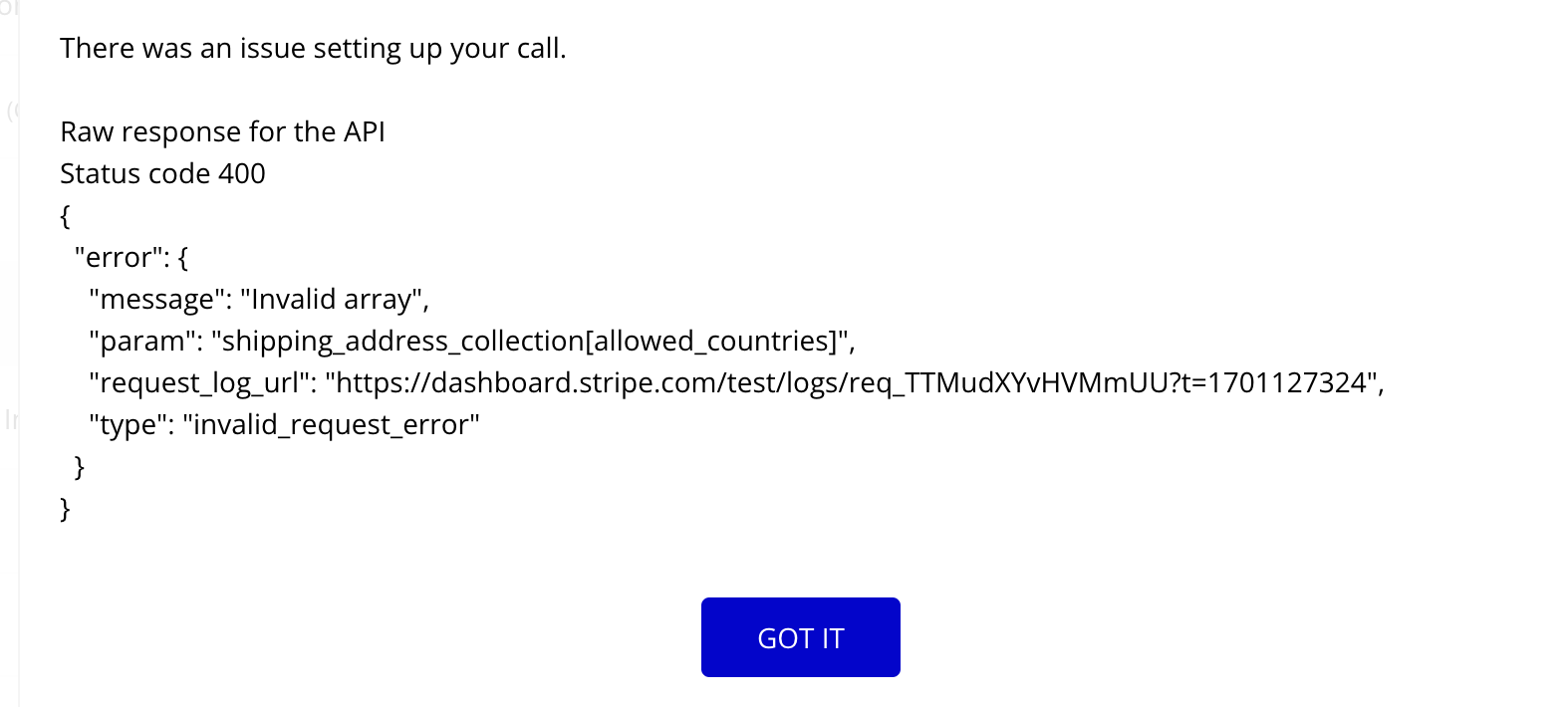 API Connector: Stripe Checkout Shipping Address Issue - APIs