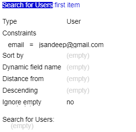 search for users - empty