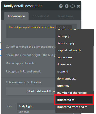 truncate