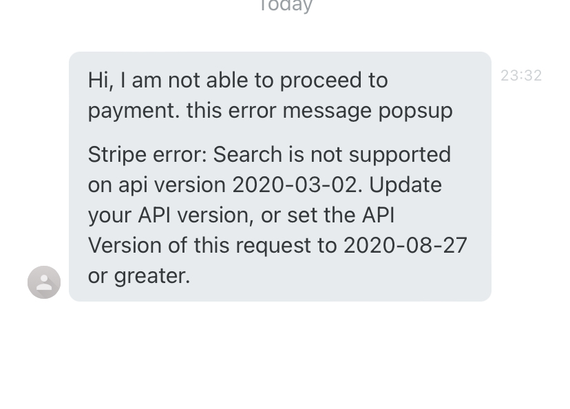 Strange Stripe error message - Plugins - Bubble Forum