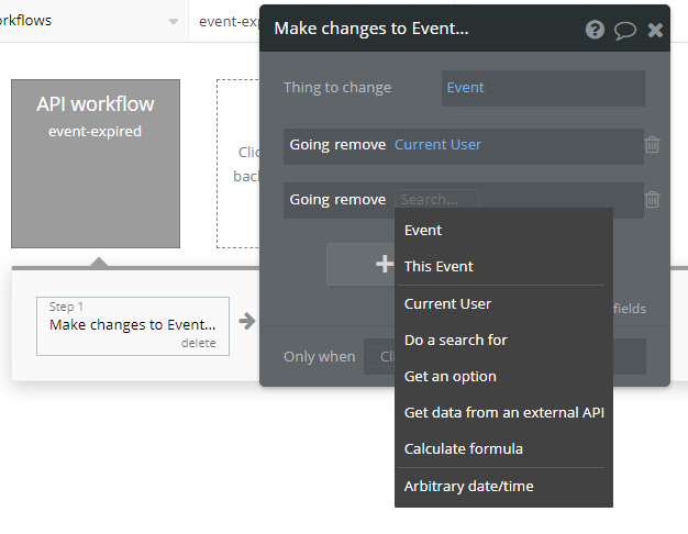 step2 can onlly remove current  user