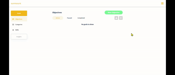 Surmount - generate sample objectives - 2x speed