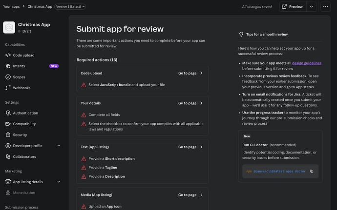 App Status Page