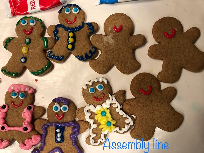 Gingerbread assembly line