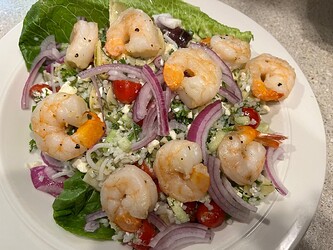 Med Salad with Shrimp