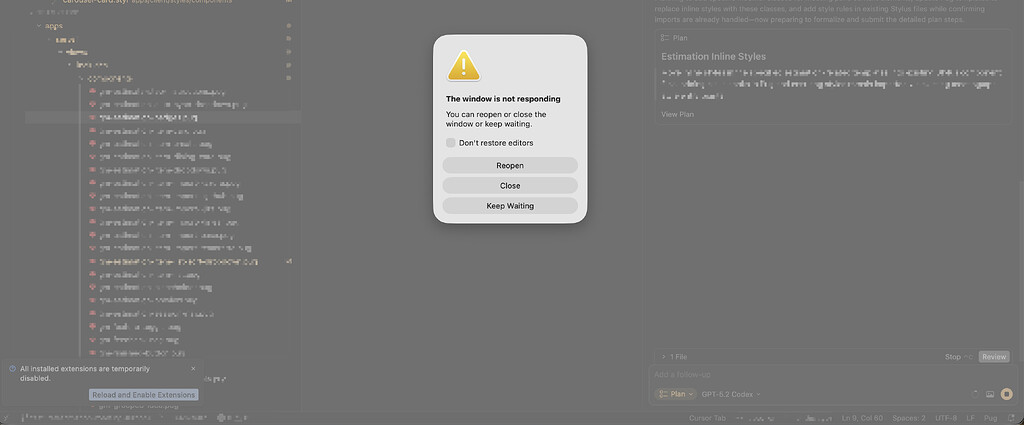 Plan Mode Always Error (Crash) - Bug Reports - Cursor - Community Forum