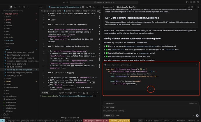 Example for viewing shell output