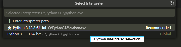 select_python_interpreter