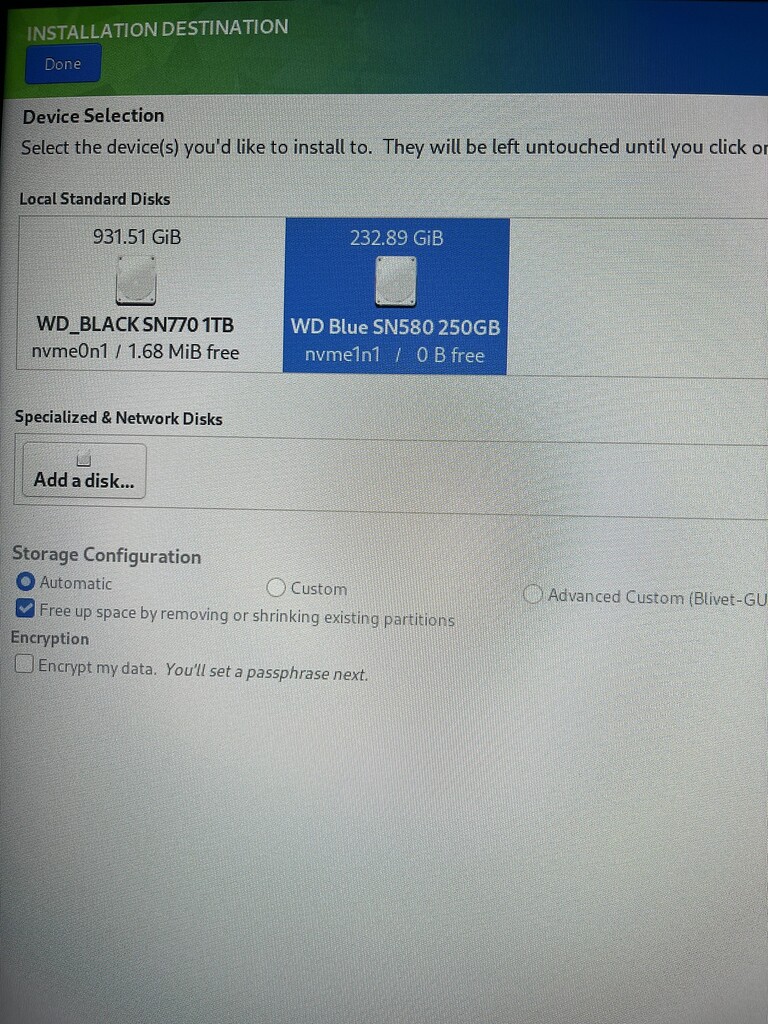 Having problem with ssd storage (SOLVED) - Fedora Discussion