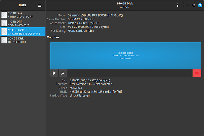 Take ownership of external SSD