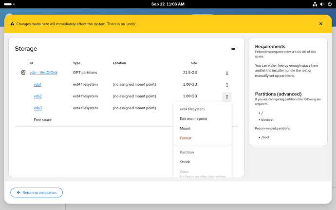 Dialogs cropped in the storage editor in the desktop installer