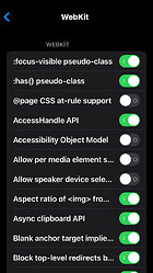 I'm talking about safari WebKit: