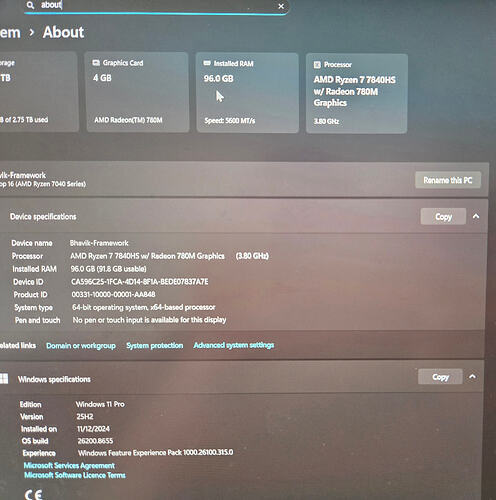 96GB RAM