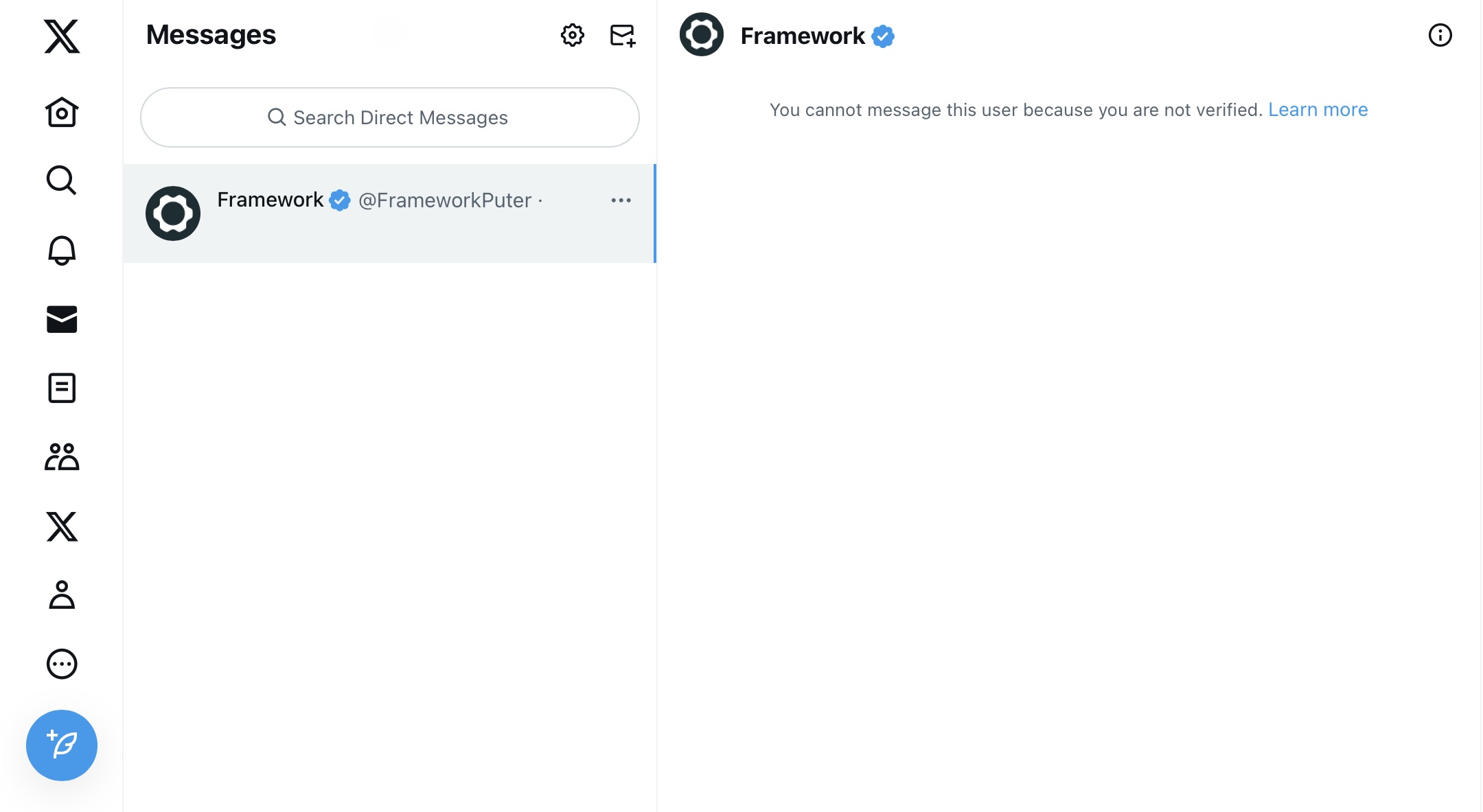 DM's on X (twitter) only from verified users - General Topics