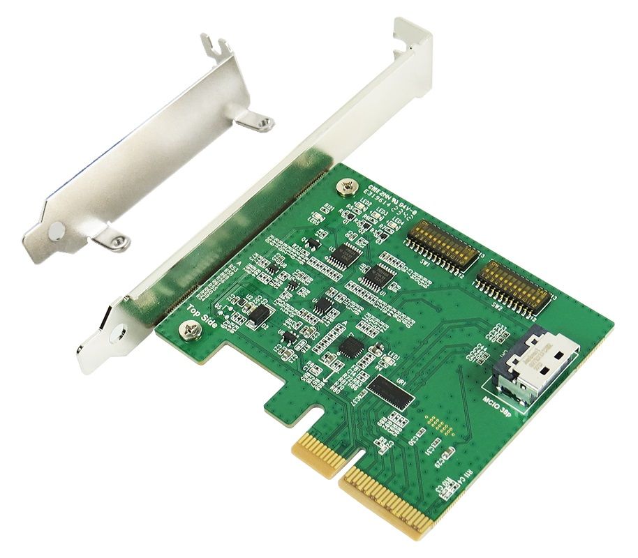 PCIe 5.0 × 4 to MCIO 4i adapter