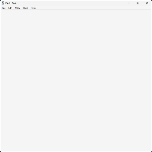 blank window during startup