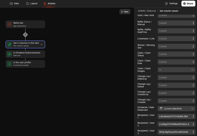 5 edit show action set columns