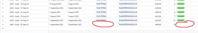 Payments form data not updating