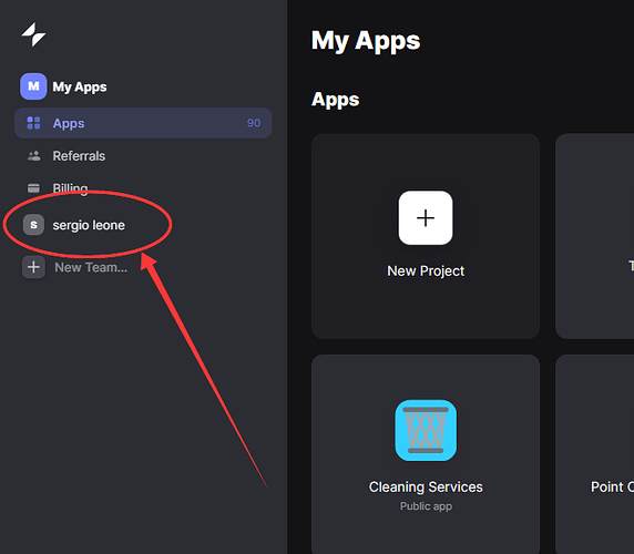 Team member screenshot