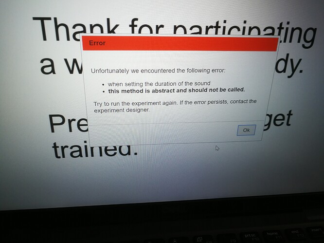 sound duration error