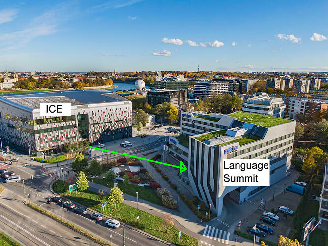Photo of ICE next to hotel