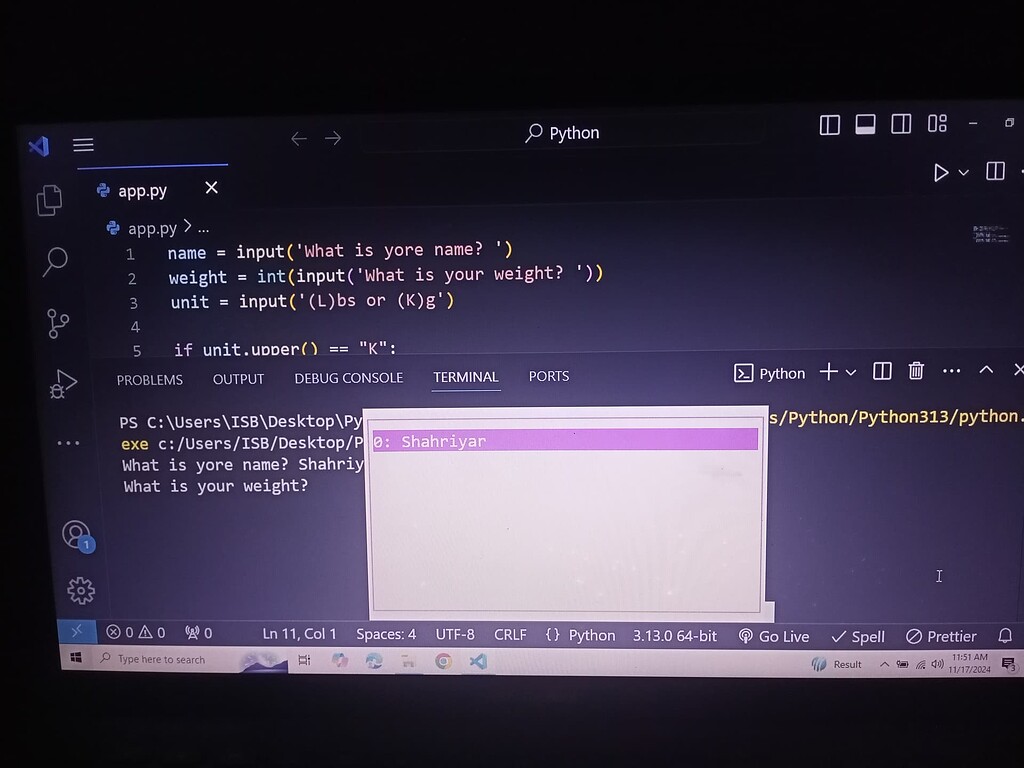 Pop-up issue in the terminal - Python Help - Discussions on Python.org