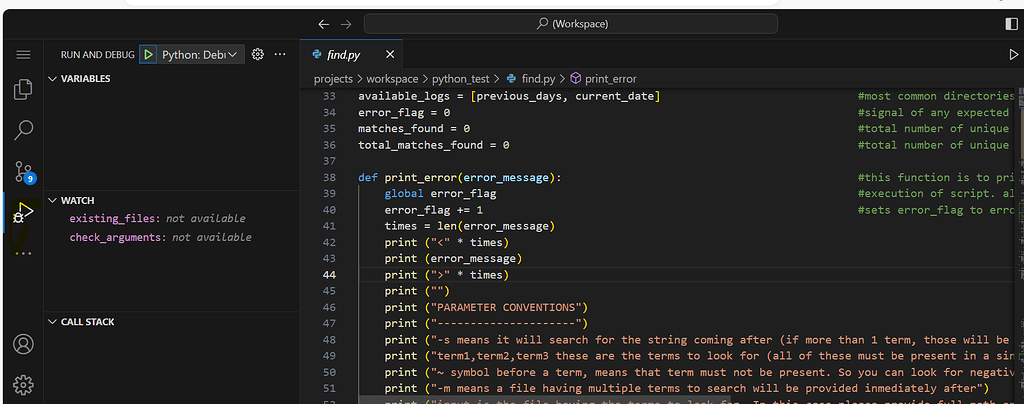 Visual Studio Code: How debug Python script with arguments - Python ...