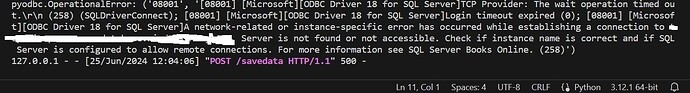 Error in SQL Server