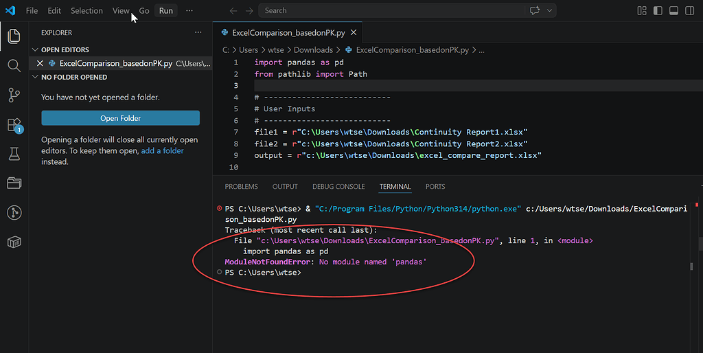 Import pandas error for Python 3.14.2 - Python Help - Discussions on ...