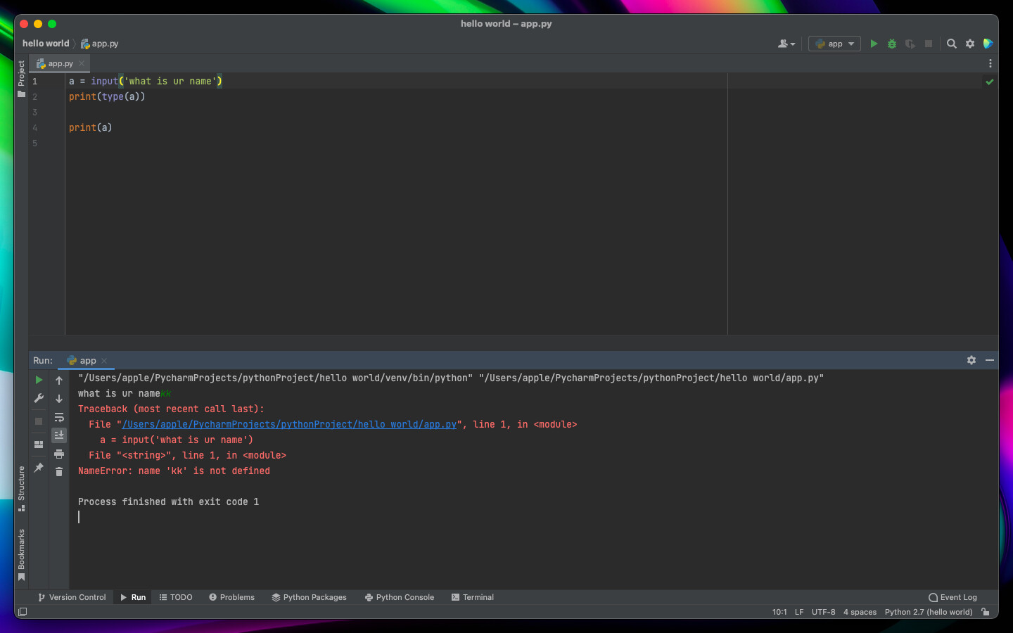 showing name error - Python Help - Discussions on Python.org