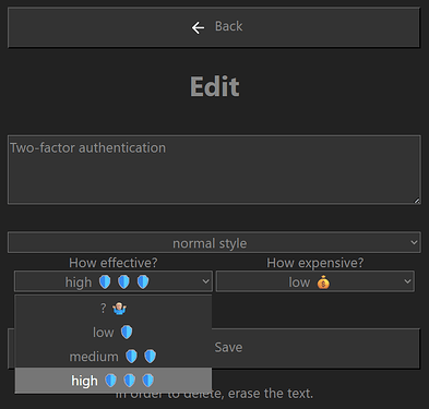 Effective / Expensive editors when editing mitigations