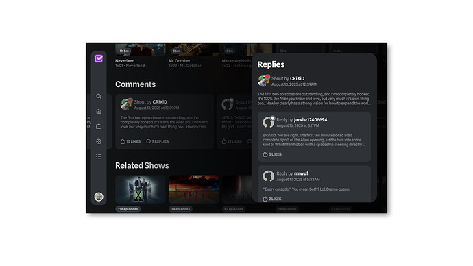 Trakt Android TV - Comments
