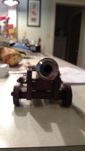 Front view of cannon